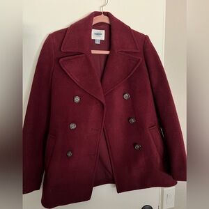 Burgundy Peacoat